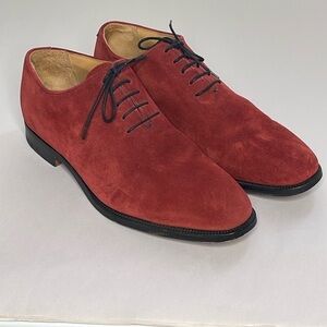 Bowen Of England Red Suede Lace Up Men's Shoes Size UK 9 US 10